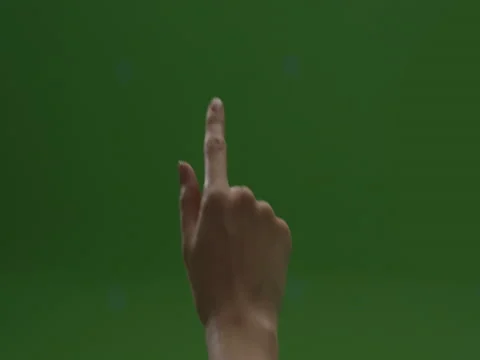 Woman hand touch screen interface chromakey green screen. Stock Footage 71626287