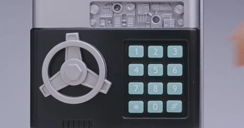 Woman hand typing pin code Stock Footage 130348195