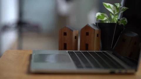 Woman hand use computer Stock Footage 132285048