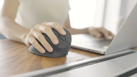 woman hand using computer ergonomic mous... | Stock Video | Pond5