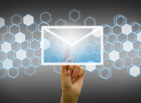 Woman hand using digital screen Stock Illustration