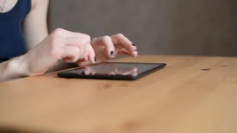 Woman hand using tablet pc Video stock 70722647