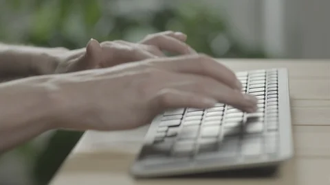 Woman hands on Computer Keyboard Stock Footage 118947441