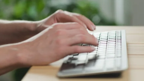 Woman hands on Computer Keyboard Stock Footage 118947680