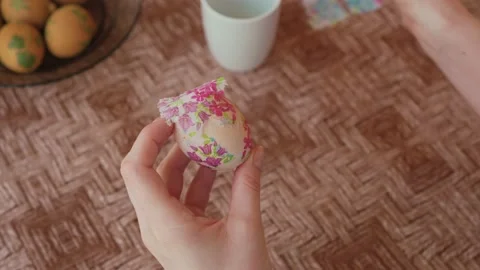 Woman hands decorating Easter eggs Stock Footage 171654210
