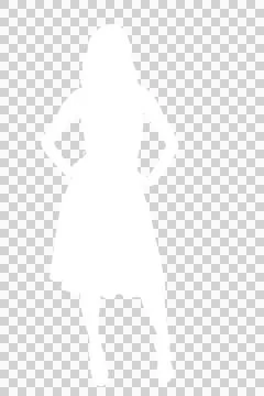 Woman with hands on hips while standing Stock Illustration