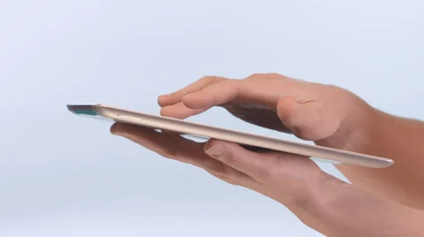 Woman hands with tablet computer Stock Footage 58059554