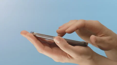 Woman hands texting on smartphone Stock Footage 58058867