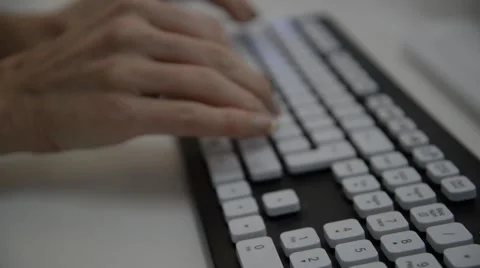 Woman hands typing on a computer keyboard. Stock Footage 49417072