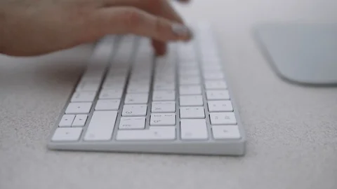 Woman hands typing on computer keyboard Stock Footage 108514798