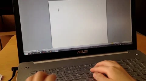 Woman hands typing text on the computer keyboard Stock Footage 50589532