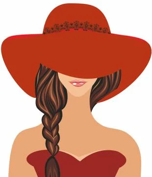 Woman in hat Stock Illustration