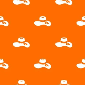 Woman hat pattern seamless Stock Illustration