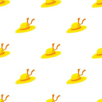 Woman hat pattern seamless vector 스톡 일러스트