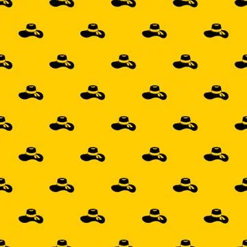 Woman hat pattern vector Stock Illustration