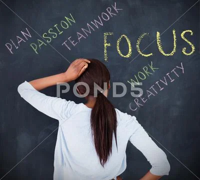 Woman having a brainstorm Stock Photos