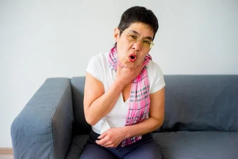 Woman having cold Stock Photos