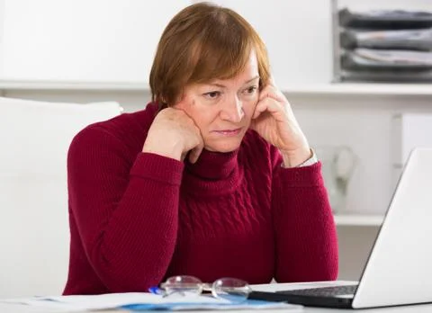 Woman having problem Stock Photos