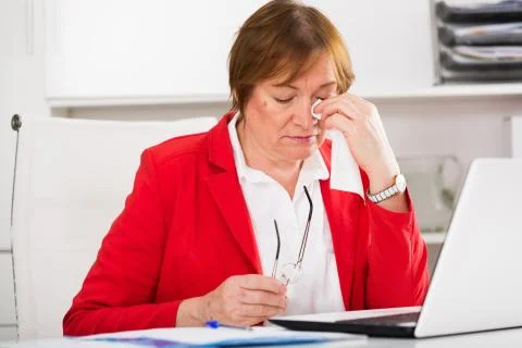 Woman having problem Stock Photos
