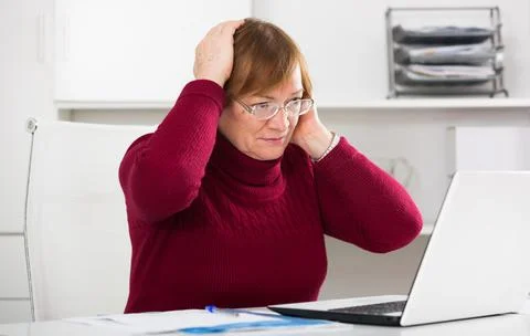 Woman having problem Stock Photos