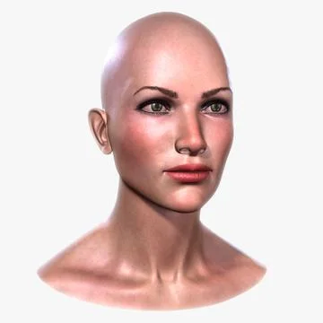 Woman Head - Monica Jr 3D Model