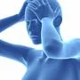 Woman headache migraine neurologic disorder on white Illustration
