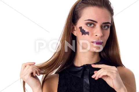Woman with headband Stock Photos