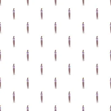 Woman illustration seamless pattern background texture design Stock Illustration