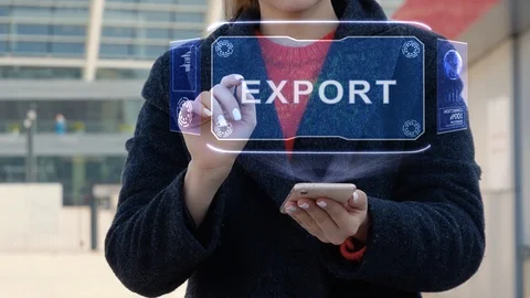 Woman interacts HUD Export Stock-Footage 121713428