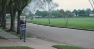 Woman Jogging With Mask Because Of Coronavirus Stock Footage