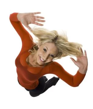 Woman jumping Stock Photos
