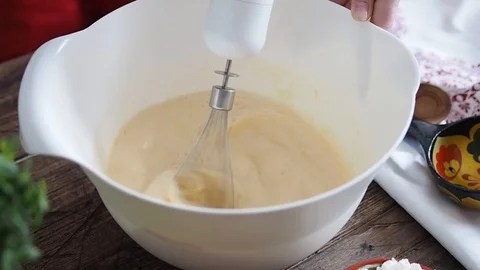 Woman kneading dough Stock Footage