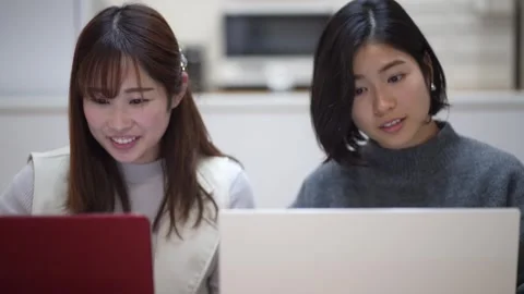 A woman learning how to use a computer. Stock Footage 332578538