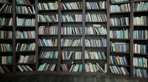 Woman in Library Stock Footage 68905678
