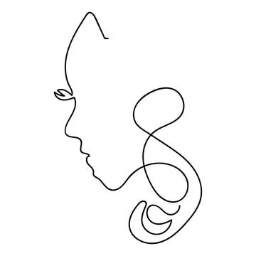 Woman line art  vector design Stock Illustration