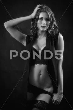 Woman in lingerie Stock Photos