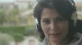 woman listening to music HD Footage