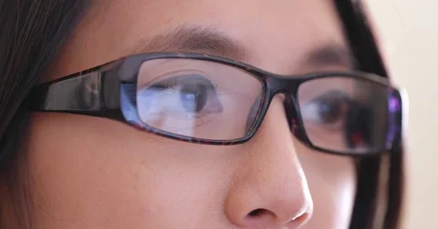 Woman look at the computer screen Stock Footage 83408265