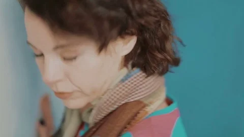 Woman looking to camera Stock Footage 85058475