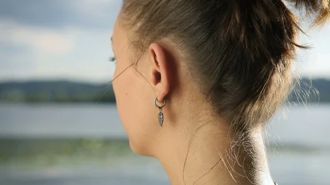 Woman looking at camera. Stock Footage 92120015