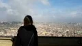 Woman looking the city of Naples from the Castel Sant'Elmo 4k or 4k+ Resolution