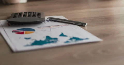 Woman looking at document, doing paperwork Stock Footage 61003556