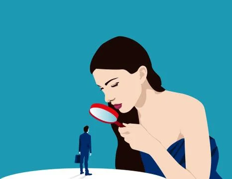 Woman looking Stock Illustration