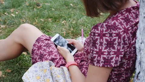 Woman looking something on smartphone. Stock-Footage 77624809