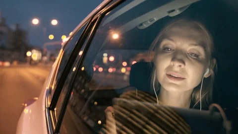 Woman Looking Through the Window and at her Tablet Stock Footage 84725249