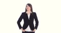 Woman looks around and prepares. HD Footage