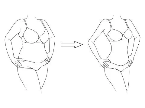 Woman of lose weight Illustrazione stock