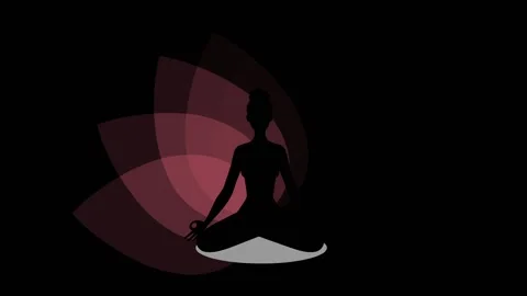 Woman in the lotus position, meditation, yoga, chakras.  Stock Footage