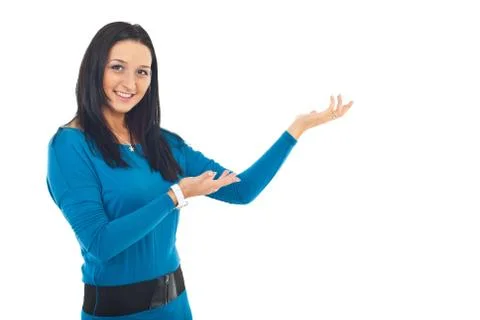 Woman make presentation Foto stock