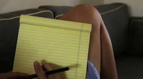 Woman making to do list Stock Footage 52439990